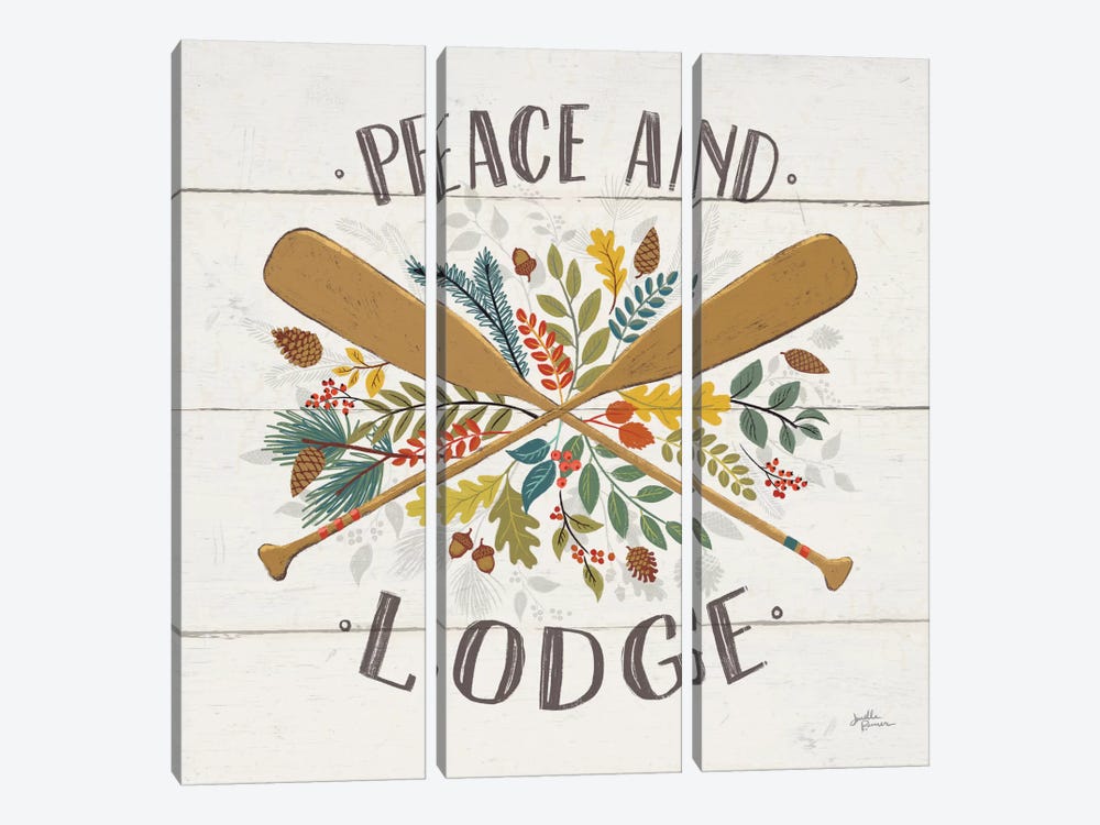 Peace & Lodge IV 3-piece Canvas Print