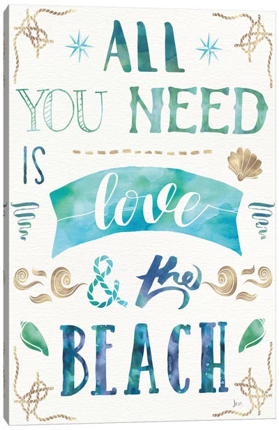 Love And The Beach I Canvas Art Print