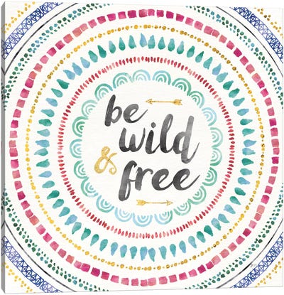 Wild & Free I Canvas Art Print - Bohemian Flair 