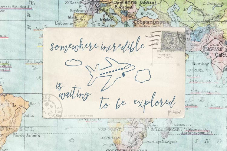 Travel Posts IV by Katie Pertiet wall art