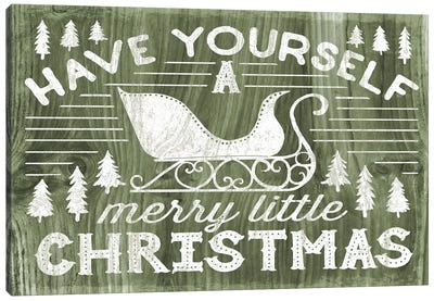 Rustic Holiday II Canvas Art Print - Christmas Signs & Sentiments