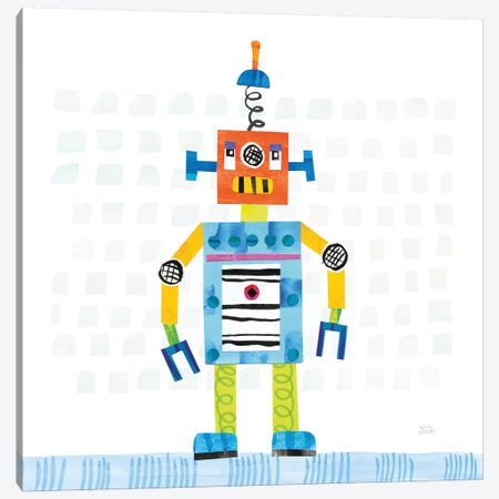 Robot Party II Canvas Print #WAC6142} by Melissa Averinos Canvas Print