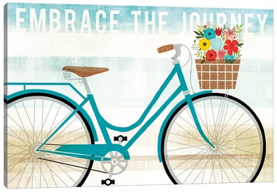 Embrace The Journey Canvas Art Print - Bicycle Art