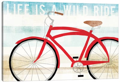 Life Is A Wild Ride Canvas Art Print - Bicycle Art