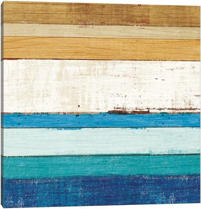 Beachscape IV Canvas Art Print - Stripe Patterns