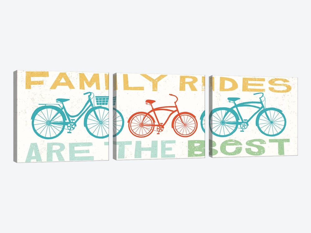 Family Rides Are The Best II by Michael Mullan 3-piece Canvas Artwork