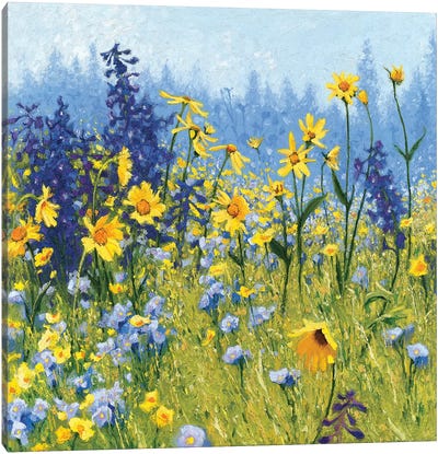 Joyful In July III Canvas Art Print - Yellow Art