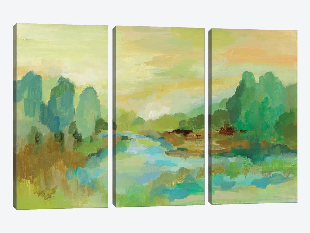 Jade Forest by Silvia Vassileva 3-piece Canvas Print
