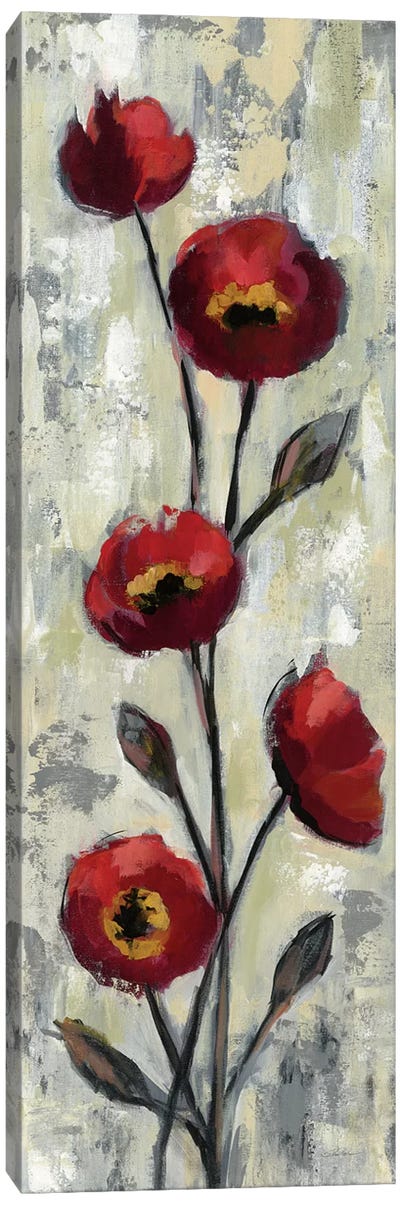 Simple Red Floral II Canvas Art Print - Poppy Art