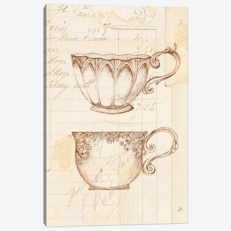 Authentic Coffee V Canvas Print #WAC6342} by Daphne Brissonnet Art Print
