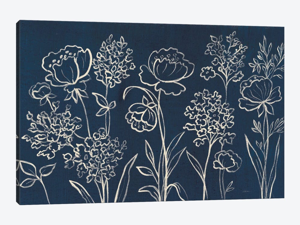 Indigo Floral I by Silvia Vassileva 1-piece Art Print