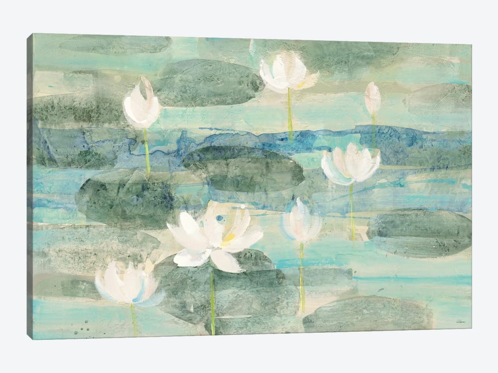 Bright Water Lilies by Albena Hristova 1-piece Canvas Art