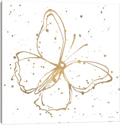 Golden Wings I Canvas Art Print - Butterfly Art