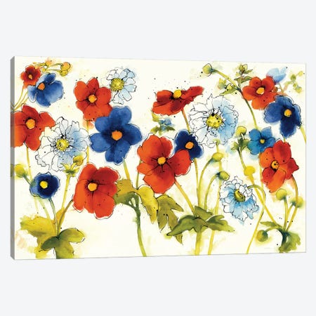 Independent Blooms I Canvas Print #WAC6418} by Shirley Novak Art Print