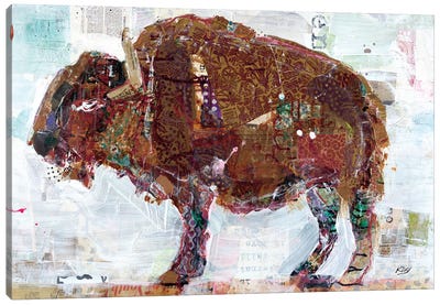 El Buffalo Canvas Art Print - Bison & Buffalo Art