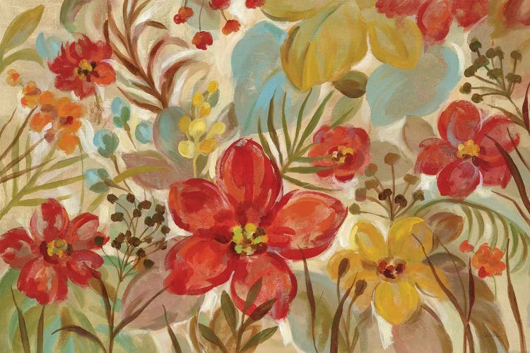 Tropical Flowers by Silvia Vassileva wall art