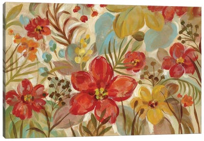 Tropical Flowers Canvas Art Print - Silvia Vassileva
