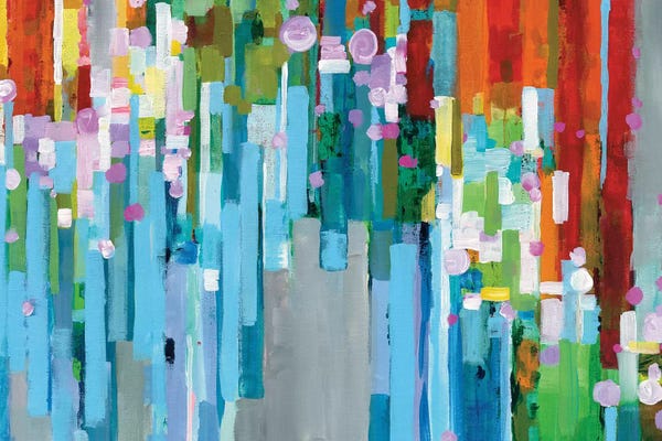 Geometric Patterns: Rainbow Of Stripes In Zoom by Danhui Nai