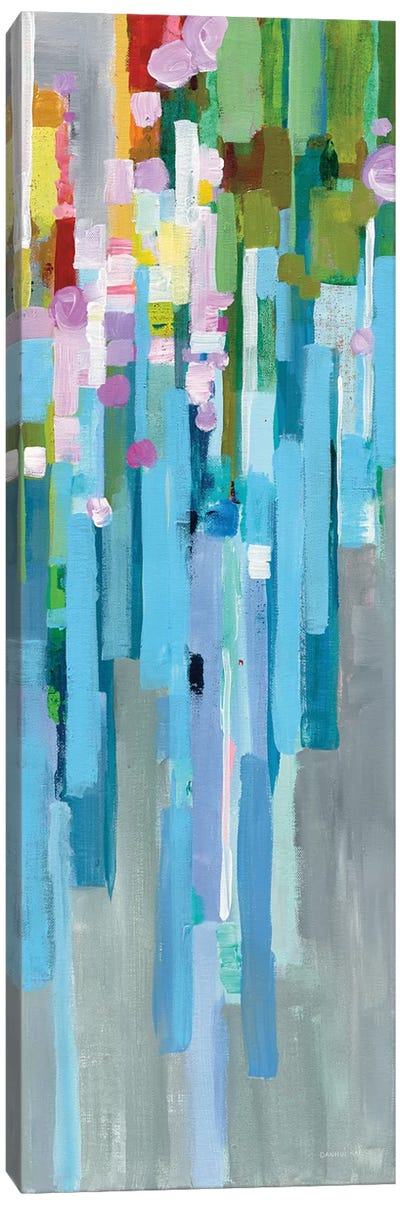 Rainbow Of Stripes Panel I Canvas Art Print - Danhui Nai