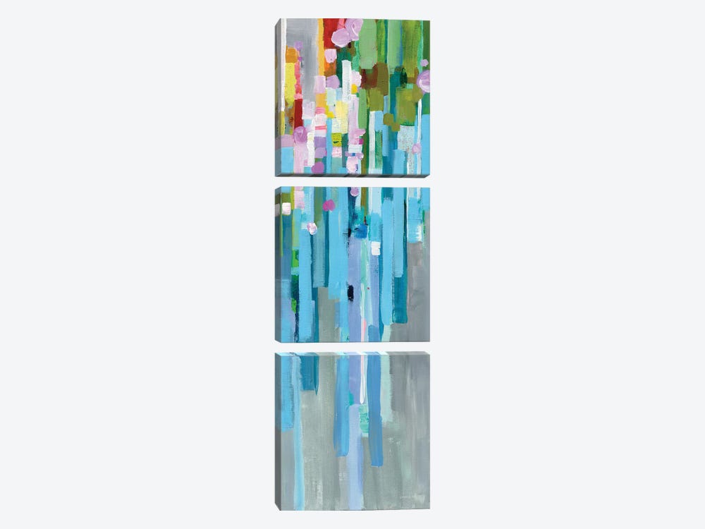 Rainbow Of Stripes Panel I by Danhui Nai 3-piece Canvas Artwork