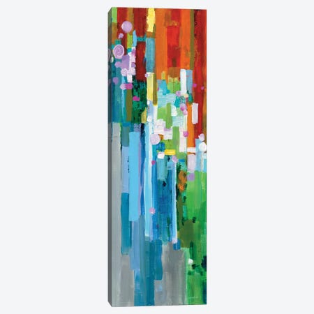 Rainbow Of Stripes Panel II Canvas Print #WAC6538} by Danhui Nai Canvas Wall Art