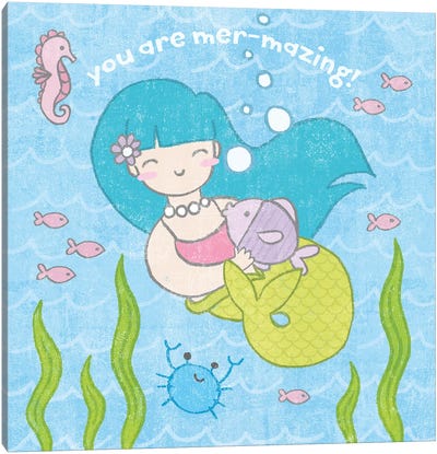 Magical Mermaid II Canvas Art Print - Moira Hershey