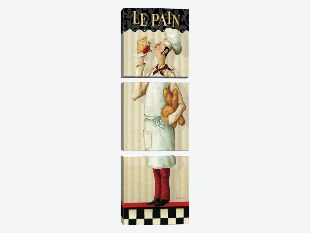 Chef's Masterpiece III (Le Pain) by Lisa Audit 3-piece Canvas Art Print