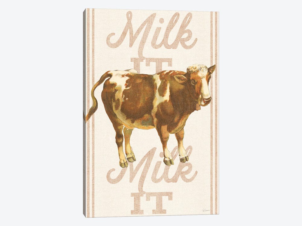 Milk It, Milk It by Sue Schlabach 1-piece Canvas Art Print
