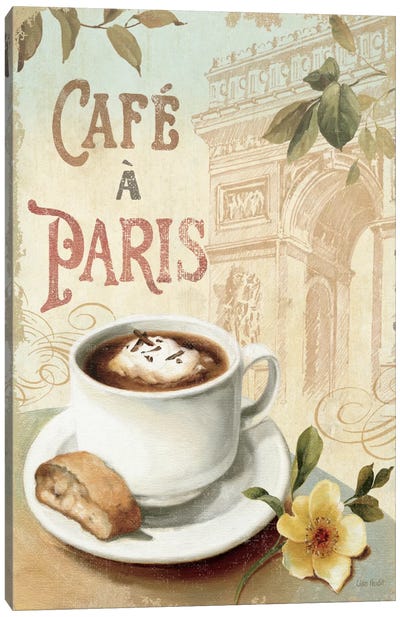 Cafe in Europe I Canvas Art Print - France Art