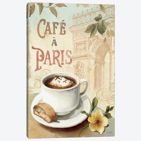Cafe in Europe I Canvas Print #WAC662} by Lisa Audit Canvas Art