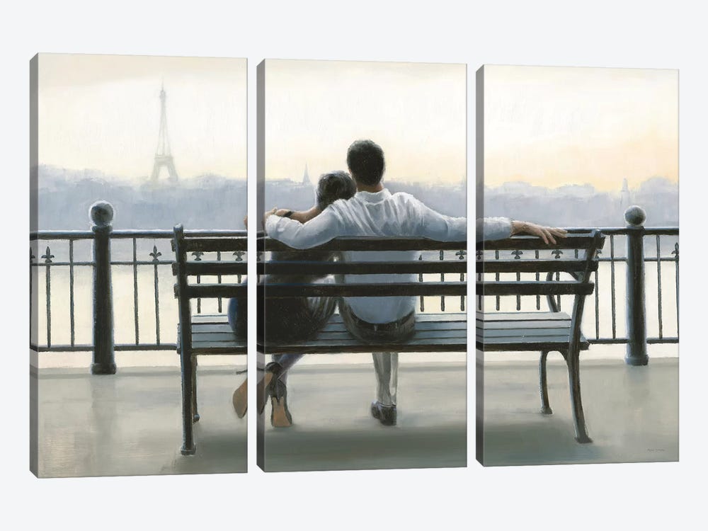 Parisian Afternoon by Myles Sullivan 3-piece Canvas Art Print