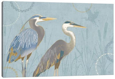 By The Shore I Canvas Art Print - Heron Art
