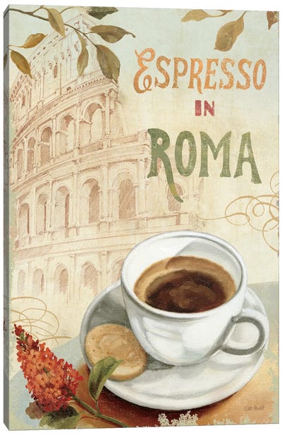 Cafe in Europe III Canvas Art Print - Rome