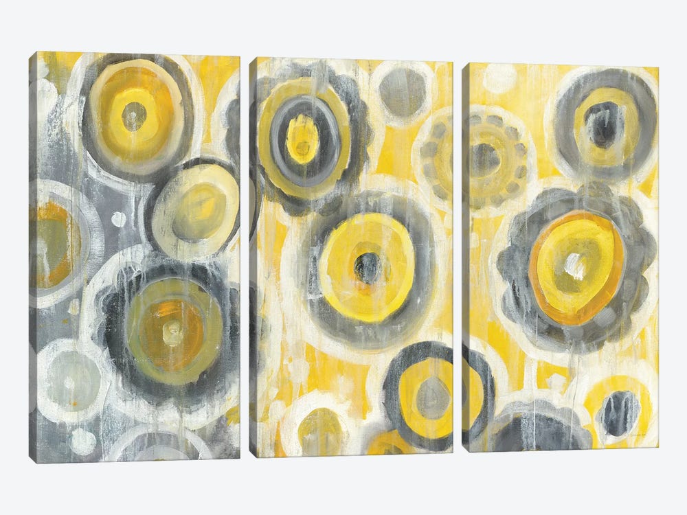 Abstract Circles by Danhui Nai 3-piece Canvas Art Print