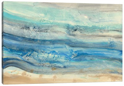Ocean Waves Canvas Art Print - Coastal & Ocean Abstract Art