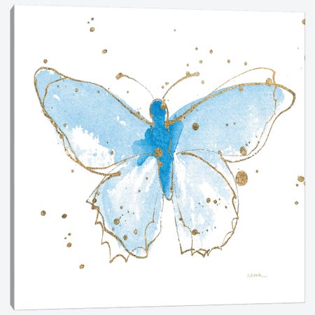 Gilded Butterflies IV Canvas Print #WAC6828} by Shirley Novak Canvas Wall Art