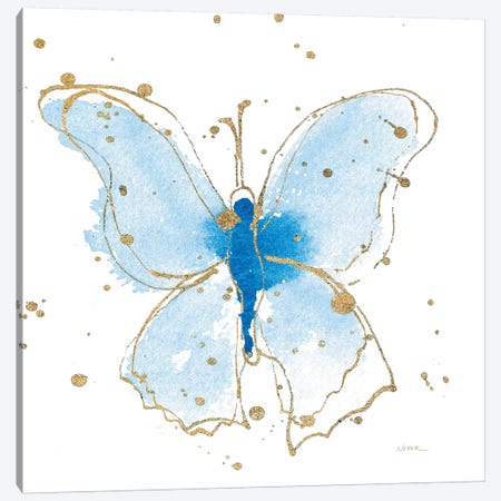 Gilded Butterflies V Canvas Print #WAC6829} by Shirley Novak Canvas Wall Art