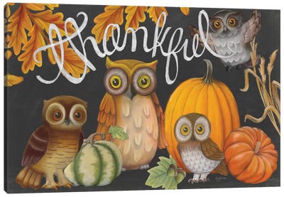Harvest Owl III Canvas Art Print - Thanksgiving Art