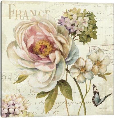 Marche de Fleurs III (without Text) Canvas Art Print - Lisa Audit