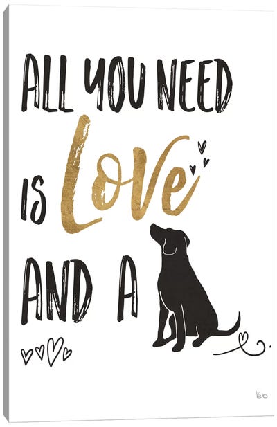 Pet Love II Canvas Art Print - Rescue Dog Art