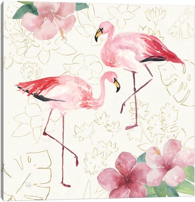 Tropical Fun Bird V Canvas Art Print