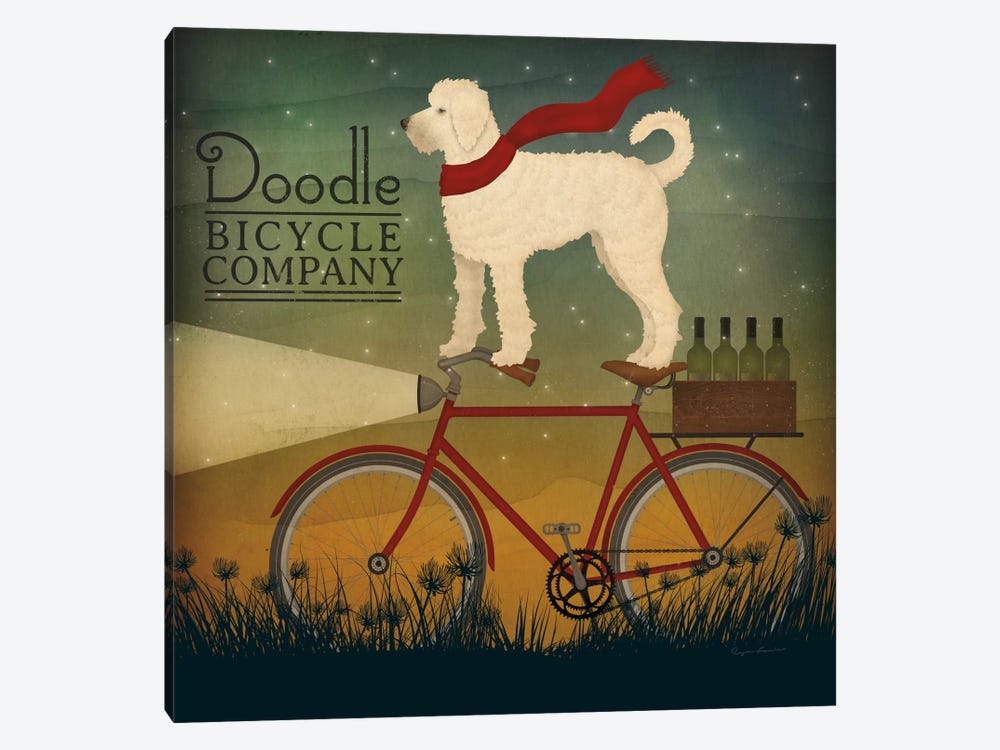Doodle Bicycle Company by Ryan Fowler 1-piece Canvas Art Print