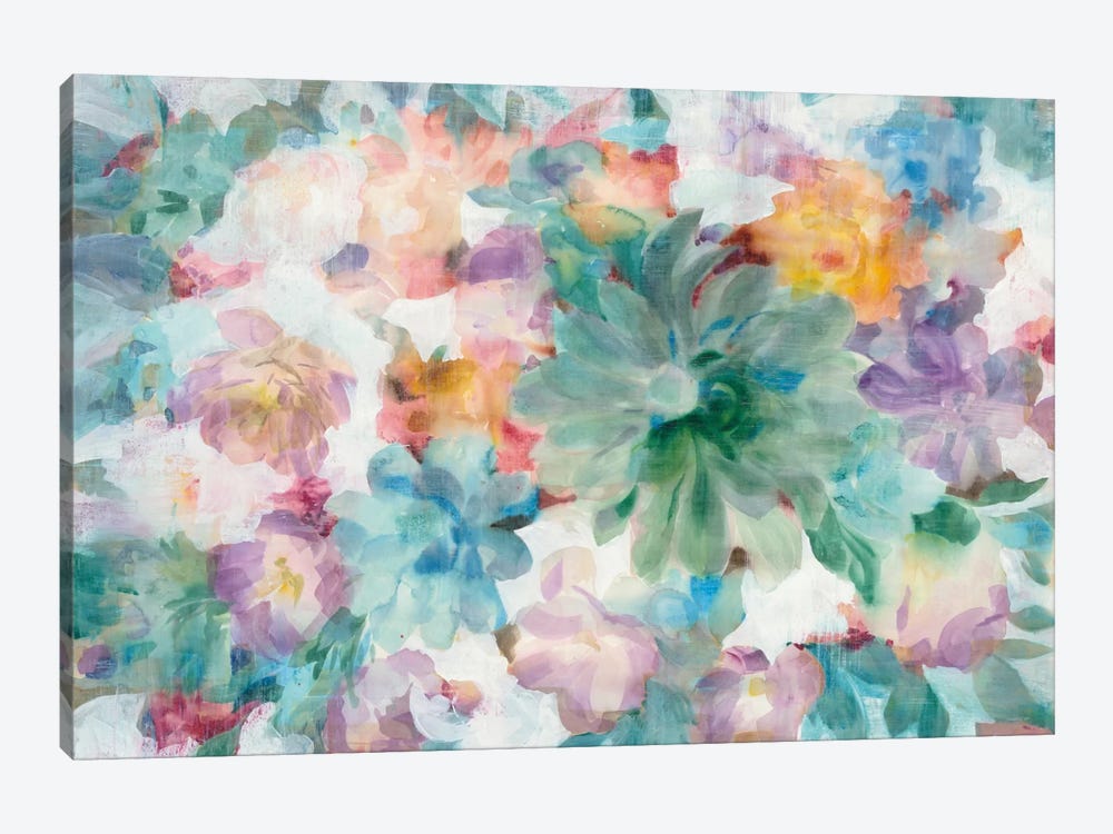 Succulent Florals by Danhui Nai 1-piece Canvas Artwork