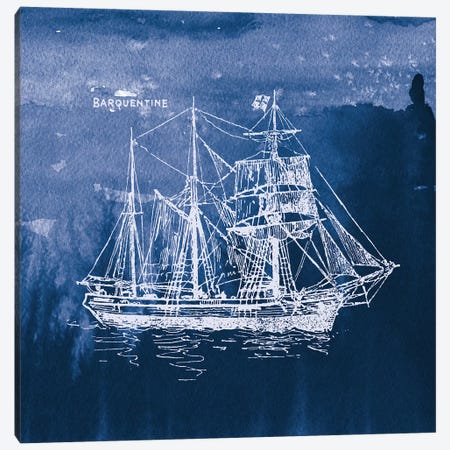 Sailing Ships III Canvas Print #WAC7071} by Wild Apple Portfolio Canvas Artwork
