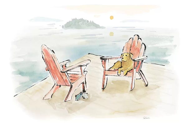 Labrador Retrievers: Lakeside Days I by Sue Schlabach