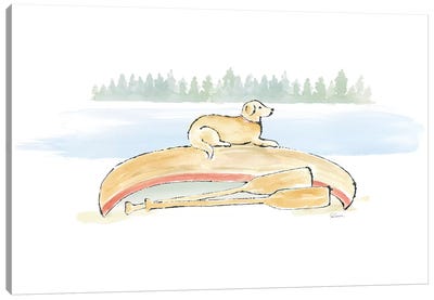 Lakeside Days III Canvas Art Print - Labrador Retriever Art