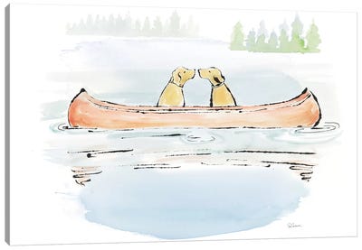 Lakeside Days IV Canvas Art Print - Canoe Art