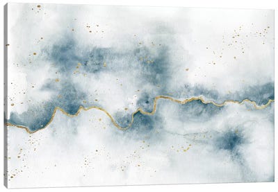 Golden Flow Canvas Art Print - Minimalist Abstract Art