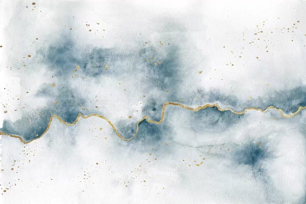 Large Abstract Art - Canvas Prints: Golden Flow by Laura Marshall