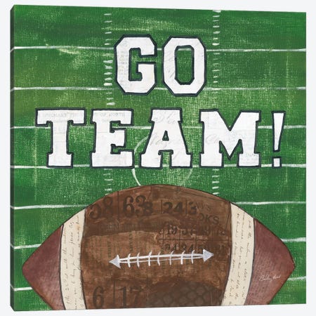 On The Field I: Go Team Canvas Print #WAC7197} by Courtney Prahl Canvas Art